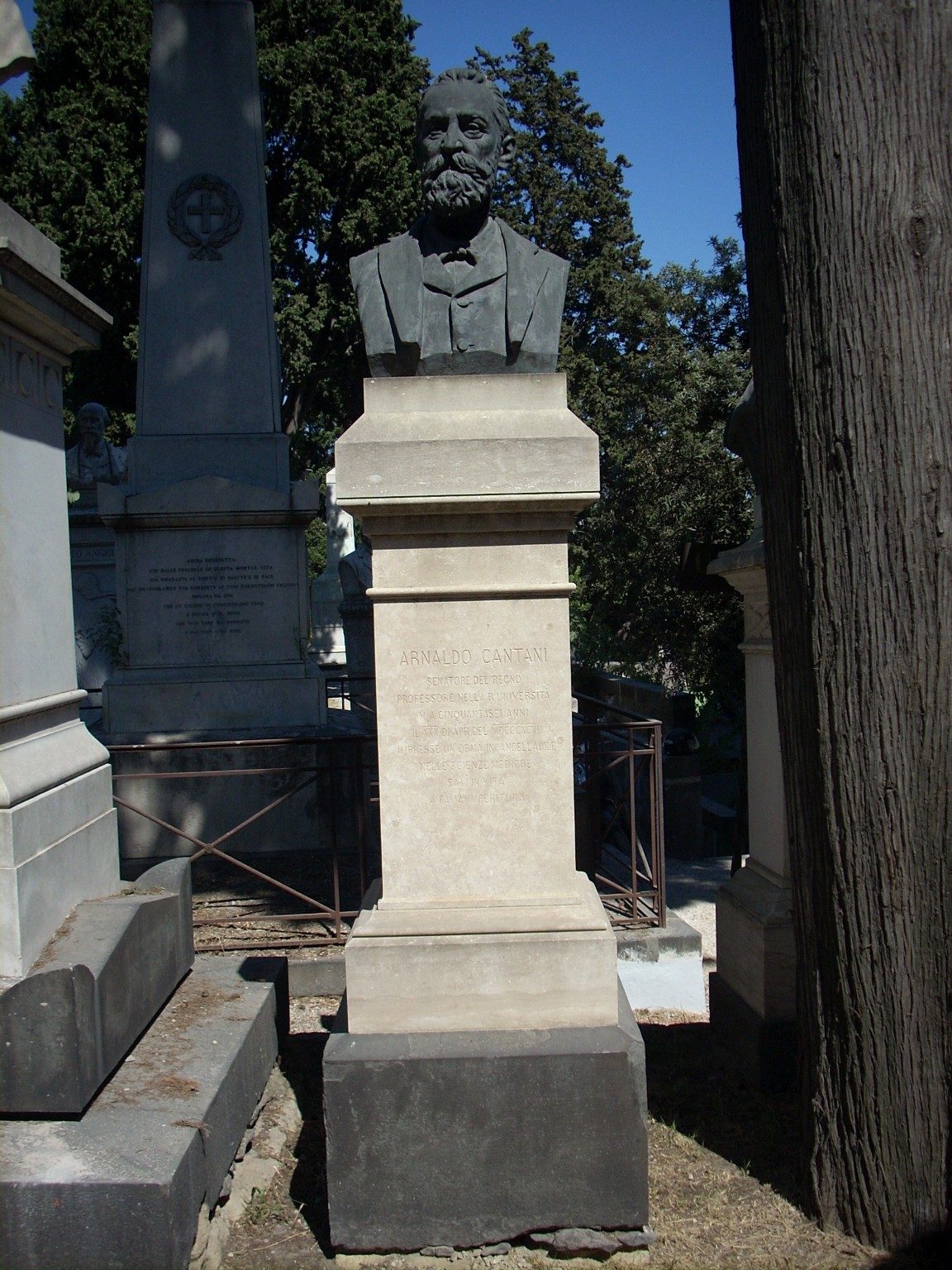 Arnaldo Cantani bust, Cimitero Poggioreale, Naples - 1.JPG